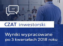 Czat inwestorski - wyniki wypracowane przez spółki z Grupy Azoty po 3 kwartałach 2018 roku.